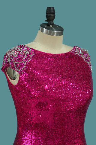 2024 Scoop Sirena Prom Dresses Sequins con tren de barrido de barrido