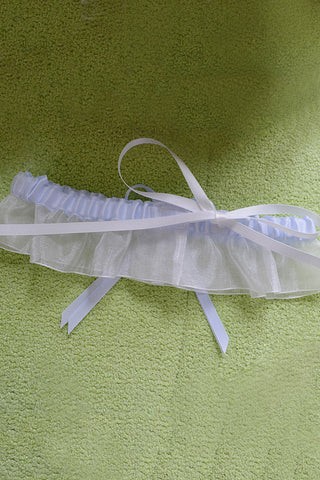 Organza elegante con ligas de la boda de la perla