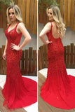 2024 Prom Vestidos Correas Tulle Con Perlas Y Strass Sirena