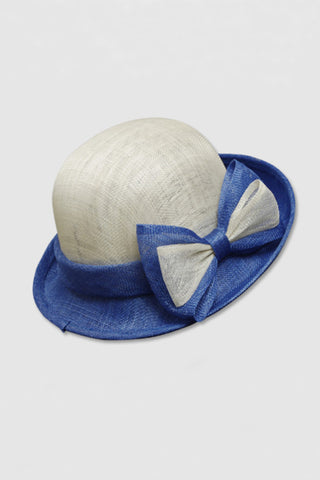 Bastante Cambric señoras con el arco-nudo Bowler / sombrero cloche